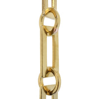 Chain BR12-W Rectangle Chandelier Chain with Welded Brass links and Round Joining links, Antique Brass