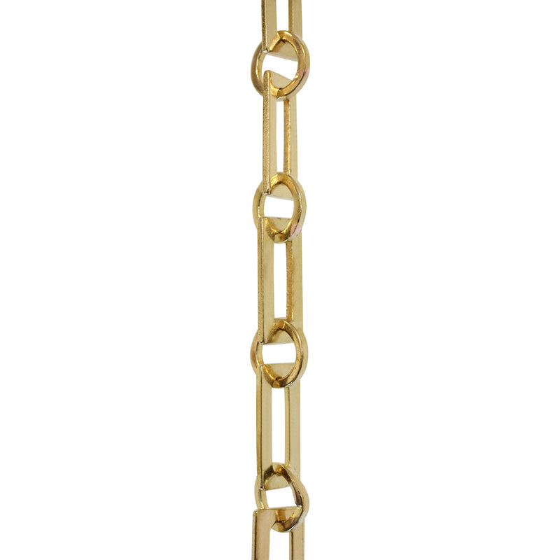 Chain BR12-W Rectangle Chandelier Chain with Welded Brass links and Round Joining links, Antique Brass