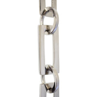 Chain BR12-W Rectangle Chandelier Chain with Welded Brass links and Round Joining links, Antique Brass