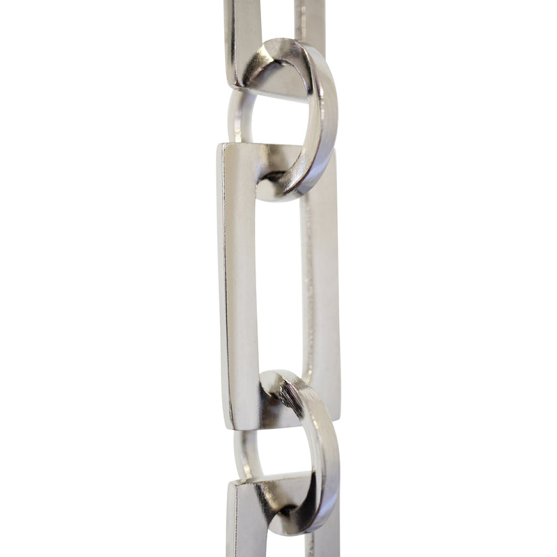 Chain BR12-W Rectangle Chandelier Chain with Welded Brass links and Round Joining links, Antique Brass