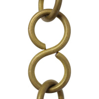 Chain BR13-U S-Shaped Chandelier Chain with Unwelded Brass links, Antique Brass
