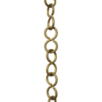 Chain BR13-U S-Shaped Chandelier Chain with Unwelded Brass links, Antique Brass