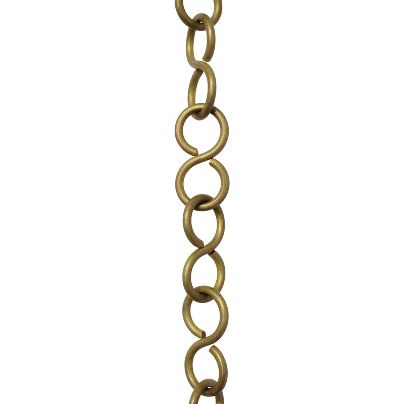 Chain BR13-U S-Shaped Chandelier Chain with Unwelded Brass links, Antique Brass