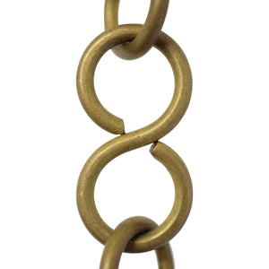 Chain BR13-U S-Shaped Chandelier Chain with Unwelded Brass links, Antique Brass
