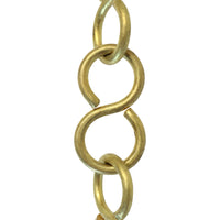 Chain BR13-U S-Shaped Chandelier Chain with Unwelded Brass links, Antique Brass