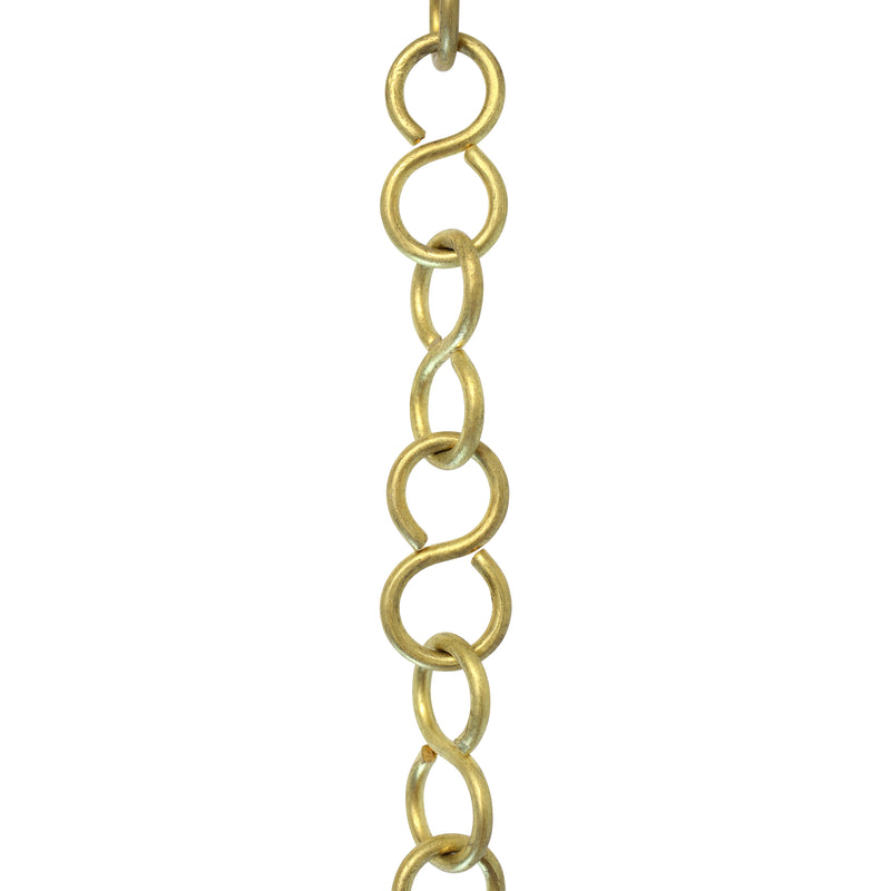 Chain BR13-U S-Shaped Chandelier Chain with Unwelded Brass links, Antique Brass