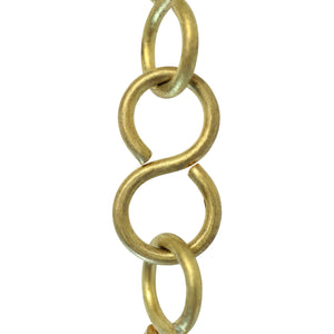 Chain BR13-U S-Shaped Chandelier Chain with Unwelded Brass links, Antique Brass