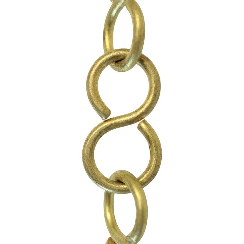 Chain BR13-U S-Shaped Chandelier Chain with Unwelded Brass links, Antique Brass