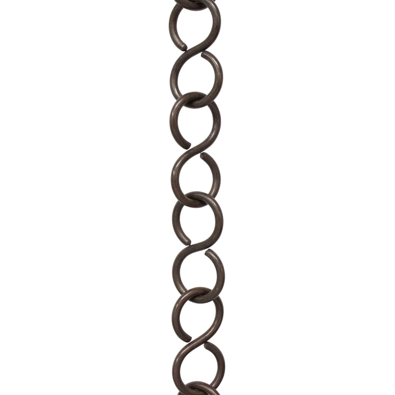 Chain BR13-U S-Shaped Chandelier Chain with Unwelded Brass links, Antique Brass