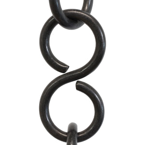 Chain BR13-U S-Shaped Chandelier Chain with Unwelded Brass links, Antique Brass