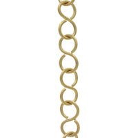 Chain BR13-U S-Shaped Chandelier Chain with Unwelded Brass links, Antique Brass