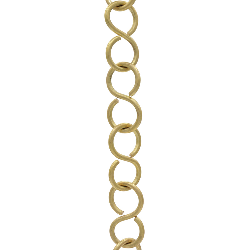 Chain BR13-U S-Shaped Chandelier Chain with Unwelded Brass links, Antique Brass
