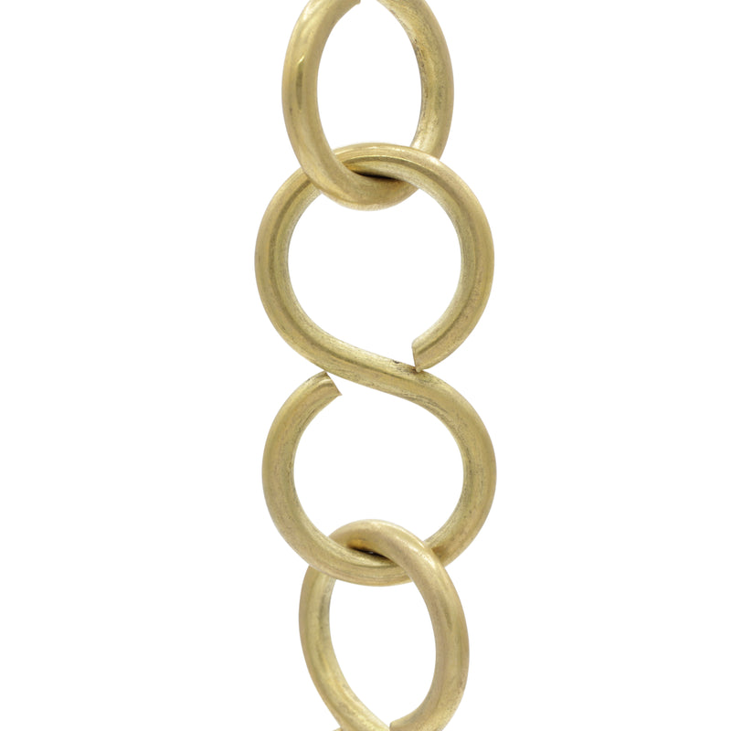 Chain BR13-U S-Shaped Chandelier Chain with Unwelded Brass links, Antique Brass