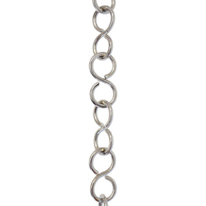 Chain BR13-U S-Shaped Chandelier Chain with Unwelded Brass links, Antique Brass