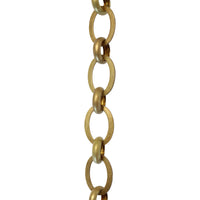 Chain BR14-U Loop Chandelier Chain with Unwelded Brass links and Round Joining links, Antique Brass