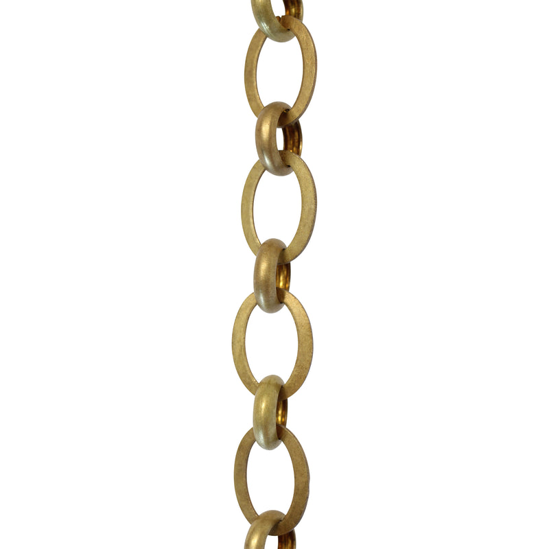 Chain BR14-U Loop Chandelier Chain with Unwelded Brass links and Round Joining links, Antique Brass