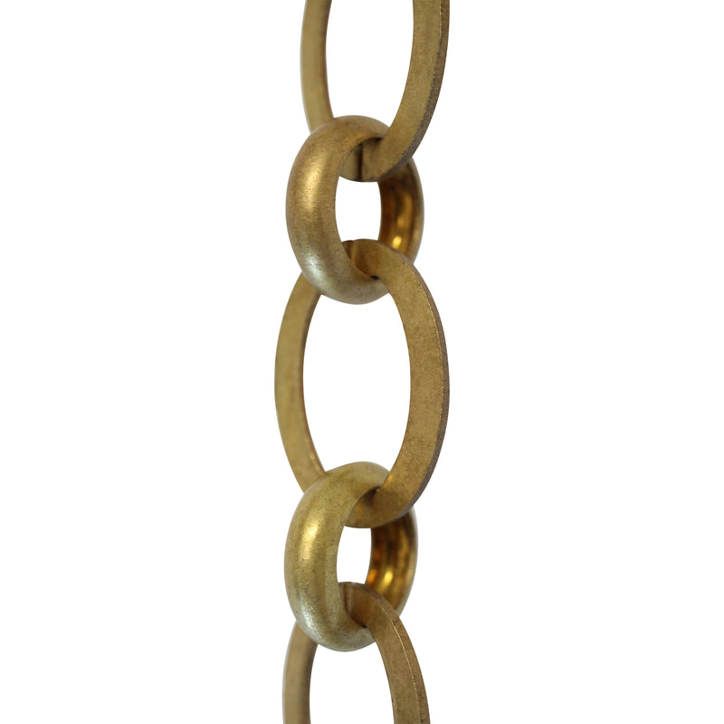 Chain BR14-U Loop Chandelier Chain with Unwelded Brass links and Round Joining links, Antique Brass