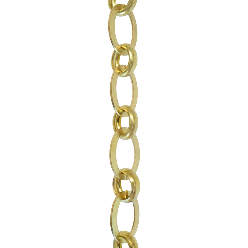 Chain BR14-U Loop Chandelier Chain with Unwelded Brass links and Round Joining links, Antique Brass