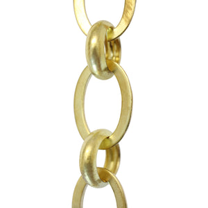 Chain BR14-U Loop Chandelier Chain with Unwelded Brass links and Round Joining links, Antique Brass
