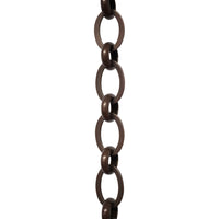 Chain BR14-U Loop Chandelier Chain with Unwelded Brass links and Round Joining links, Antique Brass