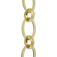 Chain BR14-U Loop Chandelier Chain with Unwelded Brass links and Round Joining links, Antique Brass