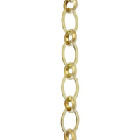 Chain BR14-U Loop Chandelier Chain with Unwelded Brass links and Round Joining links, Antique Brass