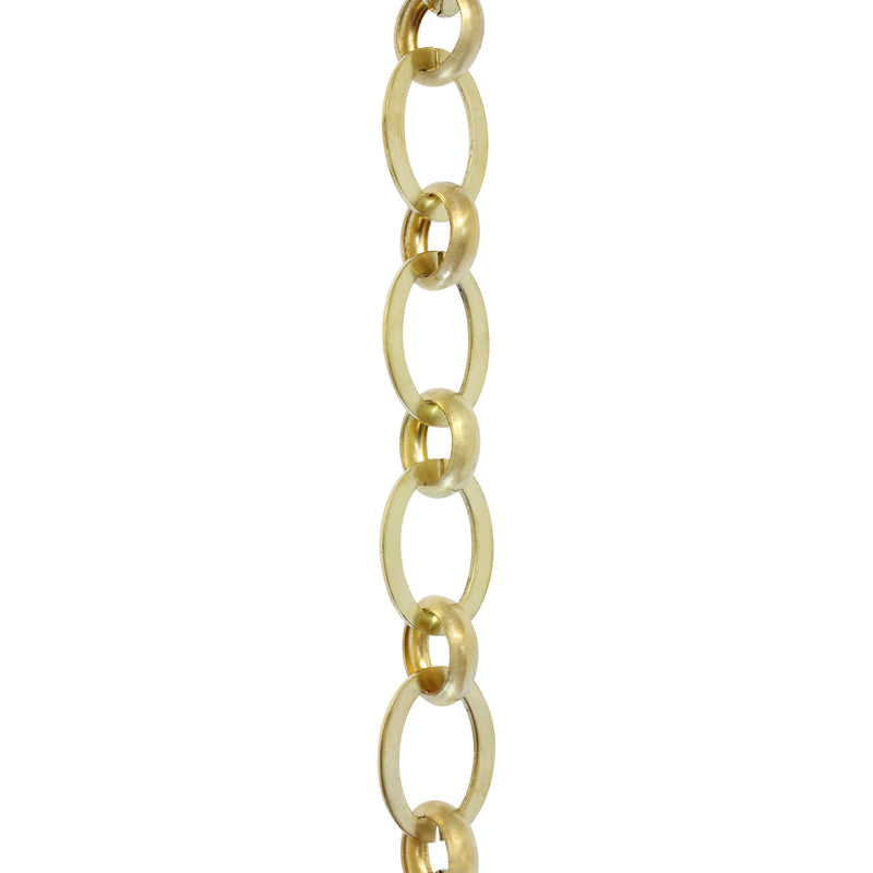 Chain BR14-U Loop Chandelier Chain with Unwelded Brass links and Round Joining links, Antique Brass