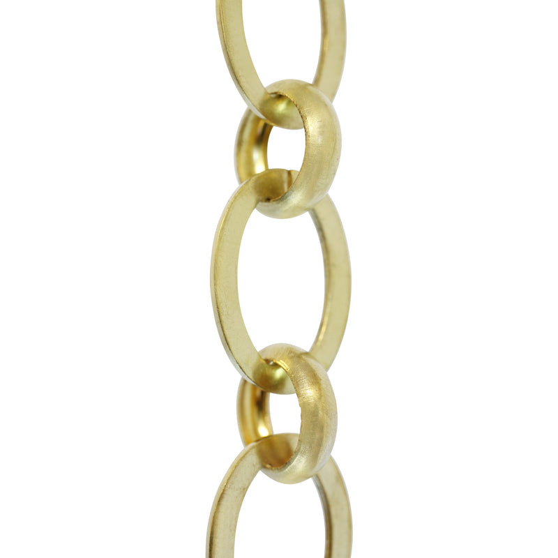 Chain BR14-U Loop Chandelier Chain with Unwelded Brass links and Round Joining links, Antique Brass