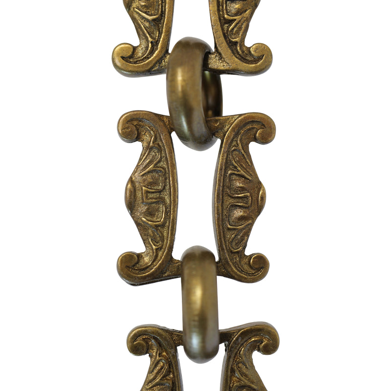 Chain BR15-U Vintage Chandelier Chain with Unwelded Brass links and Round Joining links, Antique Brass