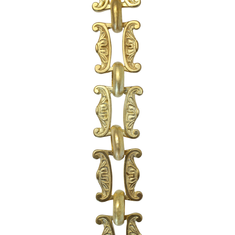 Chain BR15-U Vintage Chandelier Chain with Unwelded Brass links and Round Joining links, Antique Brass