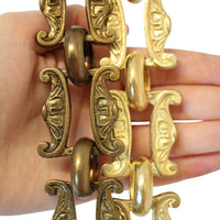 Chain BR15-U Vintage Chandelier Chain with Unwelded Brass links and Round Joining links, Antique Brass