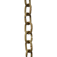 Chain BR16-U Round Chandelier Chain with Unwelded Brass links, Antique Brass