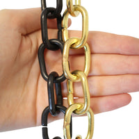 Chain BR16-U Round Chandelier Chain with Unwelded Brass links, Antique Brass