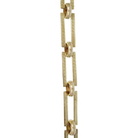 Chain BR18-U Greek Key Chandelier Chain with Unwelded Brass links and Round Joining links, Antique Brass