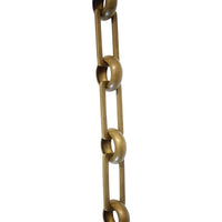 Chain BR19-U Rectangle Chandelier Chain with Unwelded Brass links and Round Joining links, Antique Brass