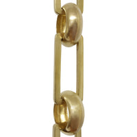 Chain BR19-U Rectangle Chandelier Chain with Unwelded Brass links and Round Joining links, Antique Brass