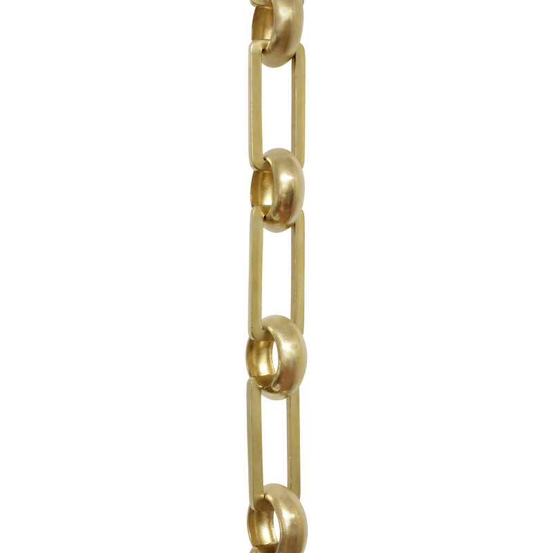 Chain BR19-U Rectangle Chandelier Chain with Unwelded Brass links and Round Joining links, Antique Brass