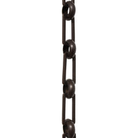 Chain BR19-U Rectangle Chandelier Chain with Unwelded Brass links and Round Joining links, Antique Brass