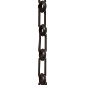 Chain BR19-U Rectangle Chandelier Chain with Unwelded Brass links and Round Joining links, Antique Brass