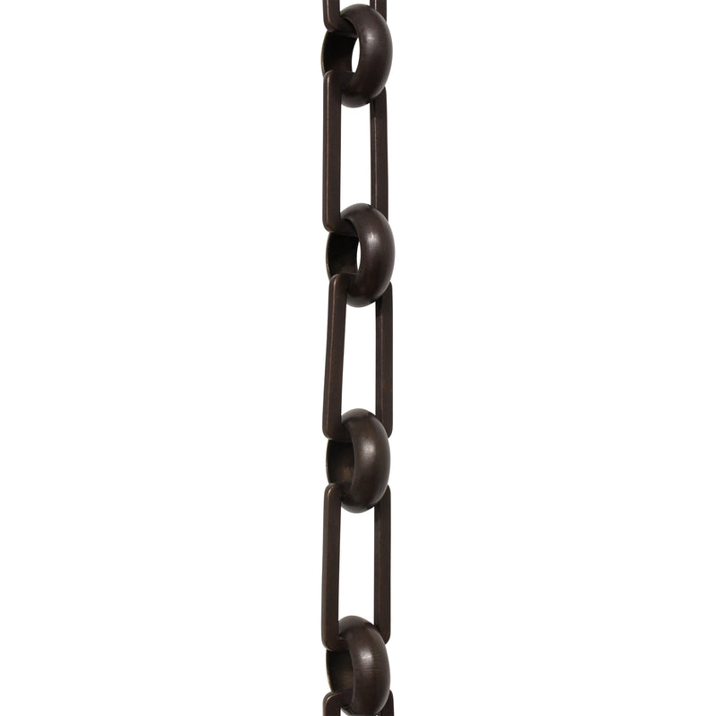 Chain BR19-U Rectangle Chandelier Chain with Unwelded Brass links and Round Joining links, Antique Brass