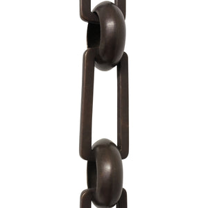 Chain BR19-U Rectangle Chandelier Chain with Unwelded Brass links and Round Joining links, Antique Brass