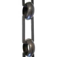 Chain BR19-U Rectangle Chandelier Chain with Unwelded Brass links and Round Joining links, Antique Brass