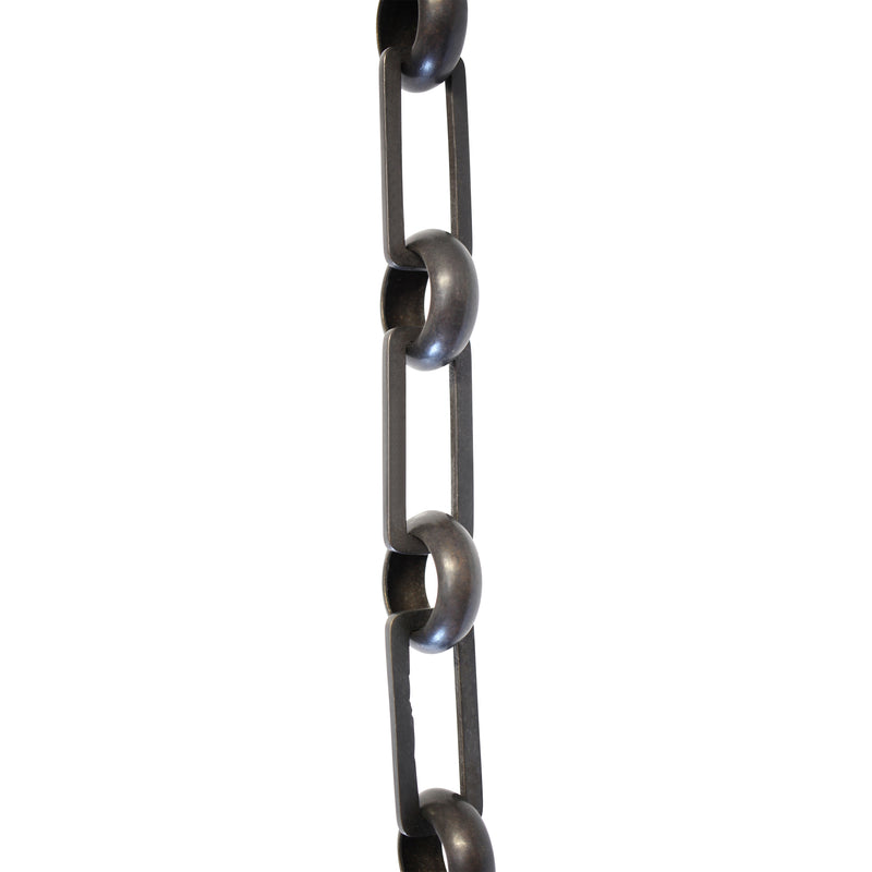 Chain BR19-U Rectangle Chandelier Chain with Unwelded Brass links and Round Joining links, Antique Brass