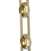 Chain BR19-U Rectangle Chandelier Chain with Unwelded Brass links and Round Joining links, Antique Brass