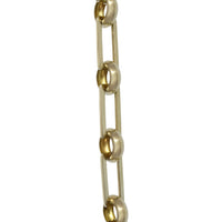 Chain BR19-U Rectangle Chandelier Chain with Unwelded Brass links and Round Joining links, Antique Brass