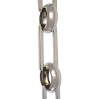 Chain BR19-U Rectangle Chandelier Chain with Unwelded Brass links and Round Joining links, Antique Brass