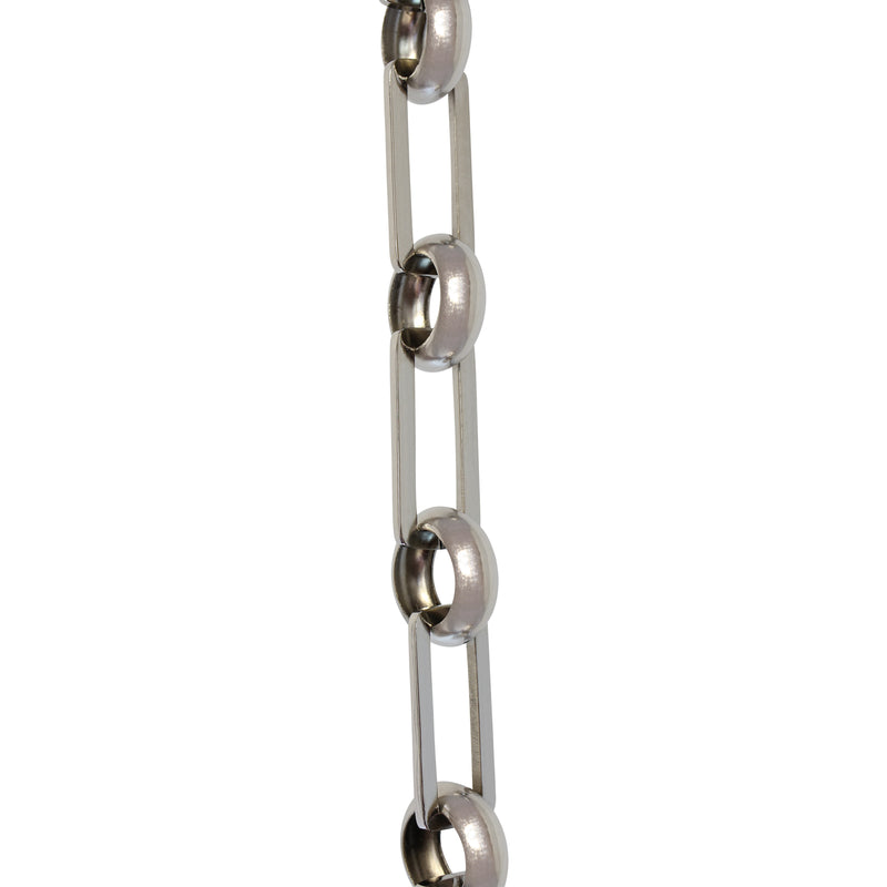 Chain BR19-U Rectangle Chandelier Chain with Unwelded Brass links and Round Joining links, Antique Brass
