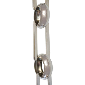 Chain BR19-U Rectangle Chandelier Chain with Unwelded Brass links and Round Joining links, Antique Brass