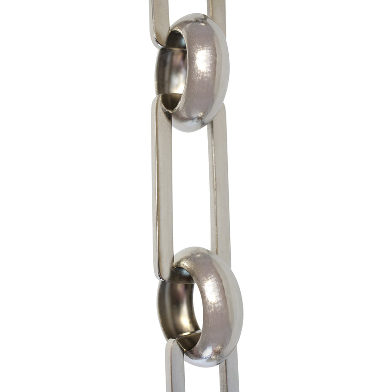 Chain BR19-U Rectangle Chandelier Chain with Unwelded Brass links and Round Joining links, Antique Brass