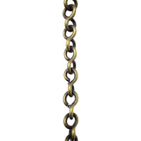 Chain BR20-U Loop Lightweight Chandelier Chain with Unwelded Brass links, Antique Brass